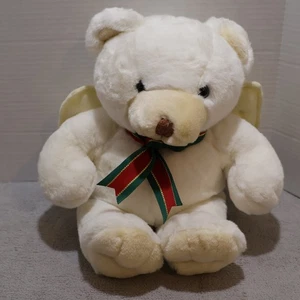Peluche Commonwealth Earth Buddy Angel Bear alas blancas animal de peluche 18 pulgadas de colección - Imagen 1 de 13