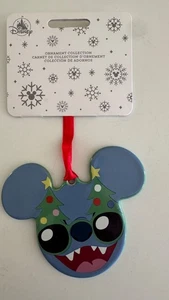 Disney Lilo & Stitch Keramik Stitch Christbaumschmuck zum Aufhängen NEU mit Etikett - Bild 1 von 3