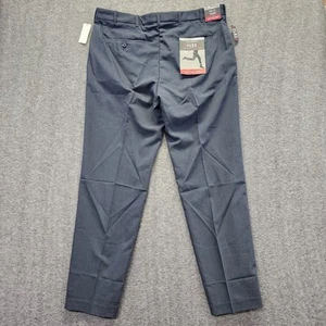Van Heusen Dress Pants 38x32 Slate Blue Straight Fit Flat Front Flex Slacks NWT - Picture 1 of 10
