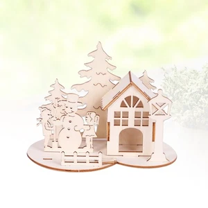 2 Pcs Ornamenti Puzzle Di Neve Pupazzo Natale Decorazione Desktop - Foto 1 di 11