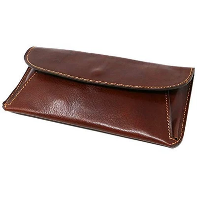 Floto Roma Clutch Women's Leather Snap Wallet Organizer (Vecchio Brown) U1 - Image 1 of 4