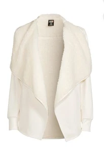 Women's Avia Sherpa Lined Cardigan Ivory, Cream, Winter White XXL 20 - Picture 1 of 12