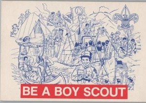 Be a Boy Scout Join Our Troop Vintage Advertising Postcard 1984 - Picture 1 of 2
