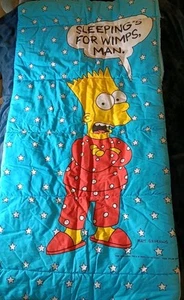 Bart Simpson Sleeping Bag *Vintage* 1990 - Never Used - Picture 1 of 5