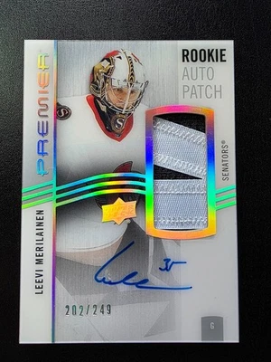 2023-24 Upper Deck Premier Leevi Merilainen Rookie Patch Autograph 202/249 - Image 1 of 2