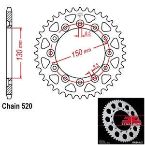 JT Sprockets Steel Rear Sprocket 520 Pitch 50 Tooth Honda XL500S (1979-1981) - Picture 1 of 2