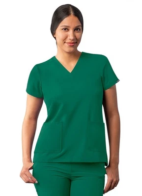Blusa Médica Adar Addition para Mujer - Moderna con Cuello en V Foto 1 de 4