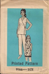 Vintage Überbluse & Hose Schnittmuster PP9166 - Bild 1 von 1