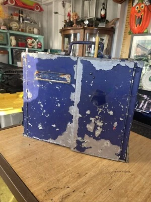 Armario de herramientas industrial vintage de acero y metal con 4 cajones para tienda 15x18x9 Foto 1 de 4