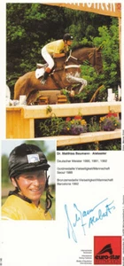 Matthias BAUMANN - Deutschland, Gold Olympia 1988 Reiten, Original-Autogramm! - Picture 1 of 1