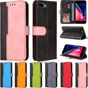 For iPhone 15 14 13 12 11 XR SE 7 8 Plus Wallet Card Holder Leather Case Cover - Picture 1 of 43