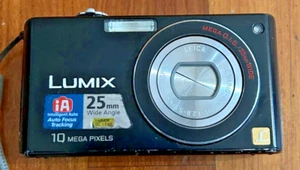 Panasonic LUMIX black DMC-FX37 10 MP Leica DC Vario Elmar 25 OTTIMA FUNZIONANTE - Foto 1 di 14