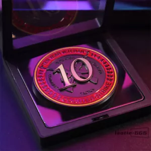 CSGO 10 Años Insignia Metal CSGO Juego Alrededor Moneda Recuerdo En Stock Colección EE. UU. - Imagen 1 de 5