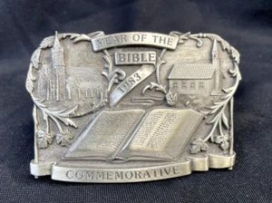 Year of the Bible Belt Buckle 1983 Bergamot Brass Works 26/10,000 - Picture 1 of 11