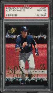 2000 SPx SPxcitment Alex Rodriguez #XC6 PSA 10 GEM MINT - POP 6 - Picture 1 of 2