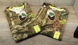 Hemd Mossy Oak Jungen L YL Camouflage Langarm Break Up Infinity Neu mit Etikett 2 im Paket - Bild 1 von 9