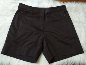 NWT Nike Golf Shorts Women Size 8 Brown Inseam 5" Zip Pockets Dri-Fit Flat Front - Picture 1 of 8