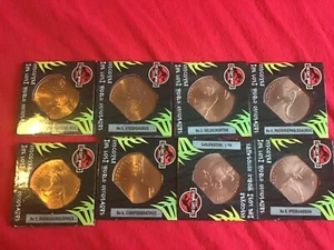 TETLEY THE LOST WORLD JURASSIC PARK COINS COMPLETE SET OF 8 IN ORIGINAL CASES - Picture 1 of 7