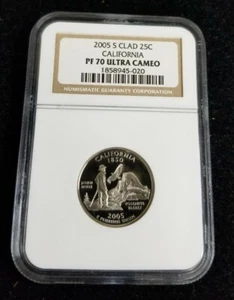 2005-S California Clad State Quarter 25C - NGC PF 70 ULTRA CAMEO - Picture 1 of 2