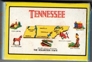 Mazo de cartas vintage de recuerdo estatal de Tennessee el voluntario - Imagen 1 de 2
