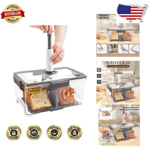 Airtight Extra Large 8Qt Bread Box with Manual Vacuum Pump & Time Recorder - Picture 1 of 10