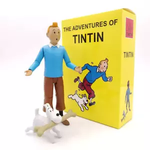 Figurine Tintin et Milou 19 cm pvc collection les aventures de Tintin décoration - Foto 1 di 3