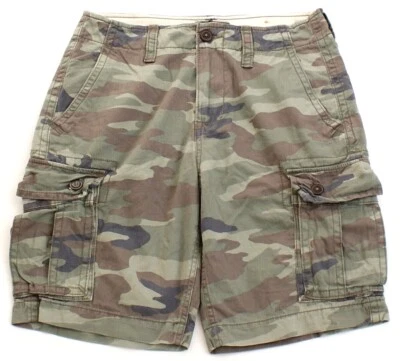 Pantalones Cortos Carga American Eagle Outfitters Verde Camuflaje Algodón Para Hombre Talla 30 NUEVO Foto 1 de 2