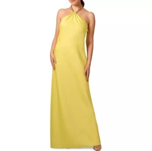 Liv Foster gelb Neckholder lang formell Abendkleid Kleid Sonne Größe 10 - Bild 1 von 7