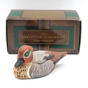 Avon 1984 Collector Duck Series Green Winged Teal Vintage Figur mit Box - Bild 1 von 20