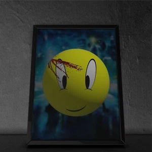 Póster Smiley, póster Watchmen, marco de cuña, lienzo, lienzo + pegatina - Imagen 1 de 12