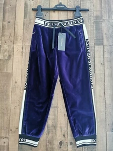 Dolce&Gabbana Queen Pasarela Terciopelo Pantalone Grueso Jersey Pantalones Nuevos con Etiquetas Edad 8 - Imagen 1 de 9