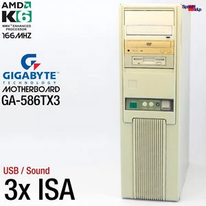 3X ISA Slot Gigabyte GA-586TX3 AMD K6 166MHZ Computer PC SSD LAN Sound USB - Picture 1 of 11