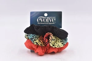 Firstline Evolve 3er-Pack HAARSCRUNCHIES - schwarz/rot/mehrfarbiger Druck NEU - Bild 1 von 4