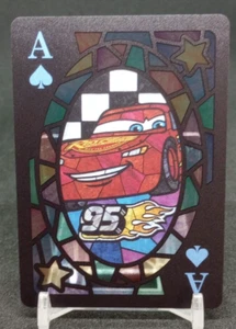 2021 Tenyo Disney Buntglas Spielkarten Disney Cars Lightning McQueen #A - Bild 1 von 2