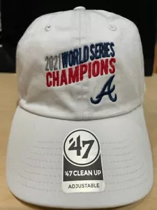 Atlanta Braves 2021 World Series Champions '47 Marke aufräumen verstellbare Mütze - Bild 1 von 4