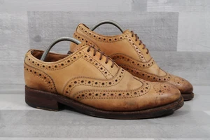 Zapatos de cuero tostado GRENSON STANLEY para hombre talla 7,5 del Reino Unido - Imagen 1 de 14