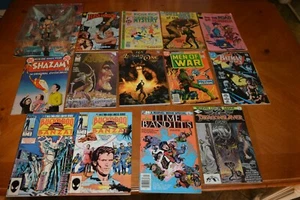 RARE BAKERS DOZEN VINTAGE COMICS: SHAZAM WONDER WOMAN FLASH GORDON + FREE FIGURE - Picture 1 of 9