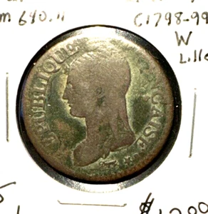 Francia L'AN7 (1798-99) 5 centesimi KM 640,11 F - Foto 1 di 2