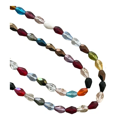 40 Preciosa Czech Glass 7mm Teardrop Fire Polished Assorted Color Mix Beads - Image 1 of 3