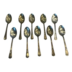 Teaspoons Lot of 10 Court 1939 Flatware Silverplated International Silver - Picture 1 of 18
