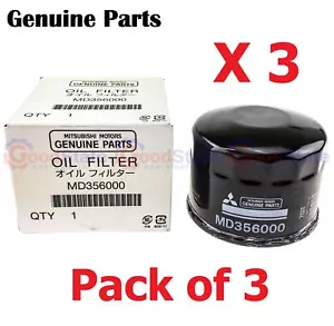 GENUINE Mitsubishi Lancer Evolution (Evo) 4 5 6 7 8 9 4G63 Oil Filter Pack of 3 - Picture 1 of 5