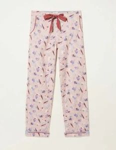 FAT FACE ROSE PINK SEASHORE PRINT COMFORT WAIST COTTON PJ PYJAMAS PANTS 8 14 - Picture 1 of 10
