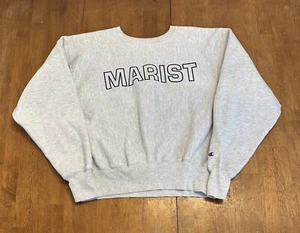 Sudadera Vintage Años 90 Marista Colegio Campeón Tejido Inverso Cuello Redondo Grande Cuadrada - Imagen 1 de 5