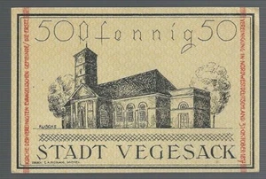 Emergency money - Vegesack - city of Vegesack - 50 pfennig - 1921 - Picture 1 of 2