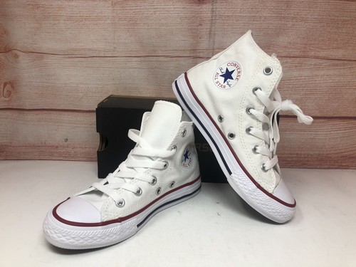 Sneaker alta top Converse Youth Chuck Taylor All Star in tela 3J253 bianco ottico