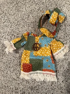 Hand Sewn American Girl Doll 18" Dress with Necklace Peace Sign - Picture 1 of 4