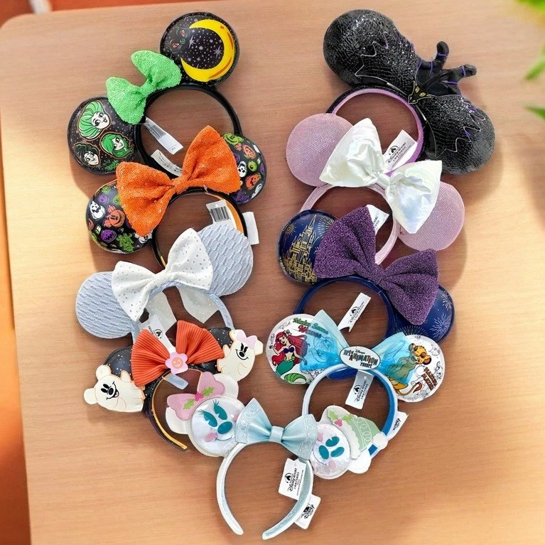 Diadema Orejas Princesa Mickey Minnie Mouse Lentejuelas Parques Disney Regalo Coleccionable Foto 1 de 4