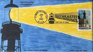 Homespun Cachet 3791 Southeastern Lighthouses Hillsboro Inlet Florida - Picture 1 of 1