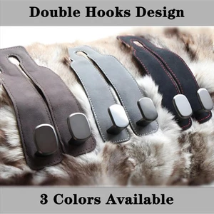 Car Headrest Hook Seat Back Dual Cargo Organizer Bag Purse Holder Hanger Leather - Bild 1 von 6