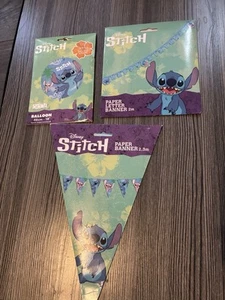 Lilo and Stitch Birthday Flag /Banner Bunting And Balloon - Picture 1 of 5